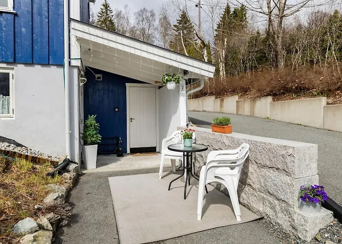 Mountain View Apartment Near Oslo: Bedroom, Lounge, Kitchen And Bathroom. Flat In Rykkinn
