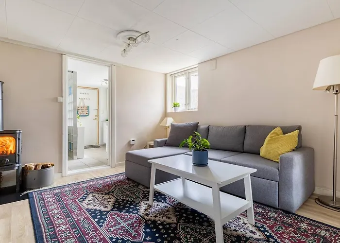 Mountain View Apartment Near Oslo: Bedroom, Lounge, Kitchen And Bathroom. Flat In Rykkinn